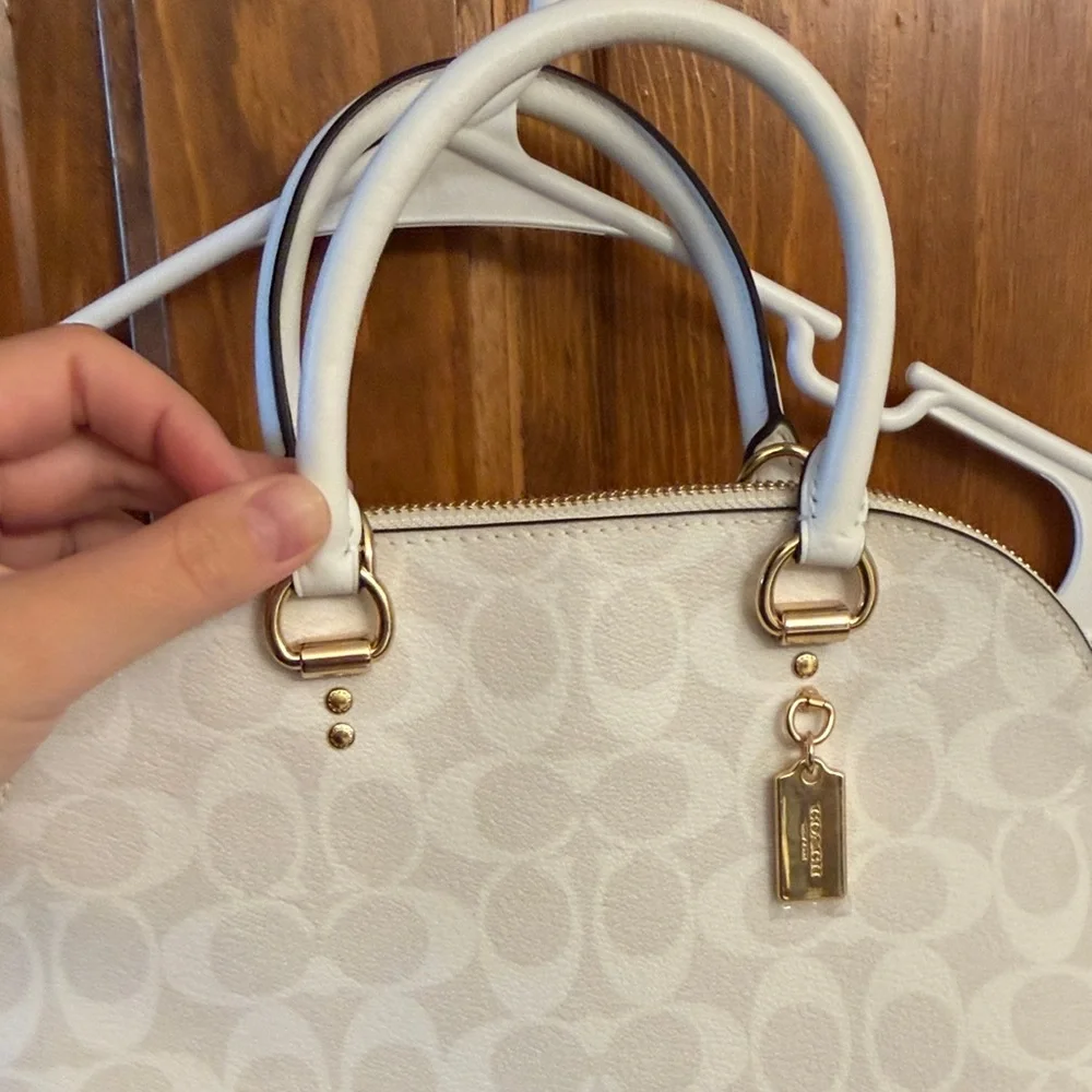 Coach Ivory Signature Satchel